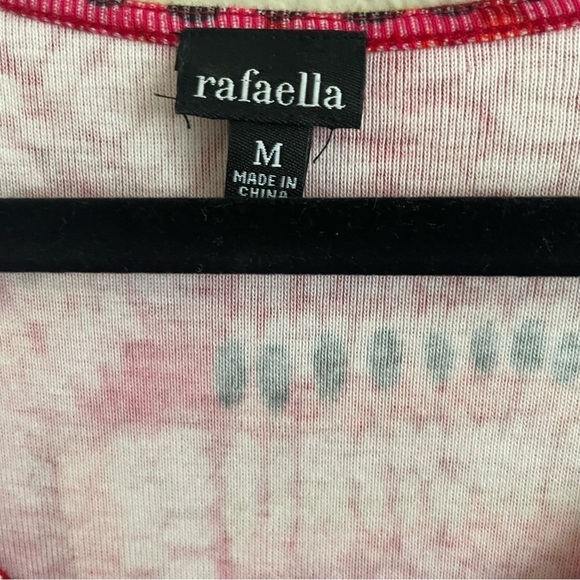 Rafaella woman's y2k style  printed crop top M 100% cotton summer casual v neck - Picture 6 of 7